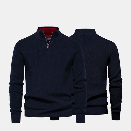 Men's Zip Neck Sweater (Clearance) Ralph Lauren Elorien Blue S