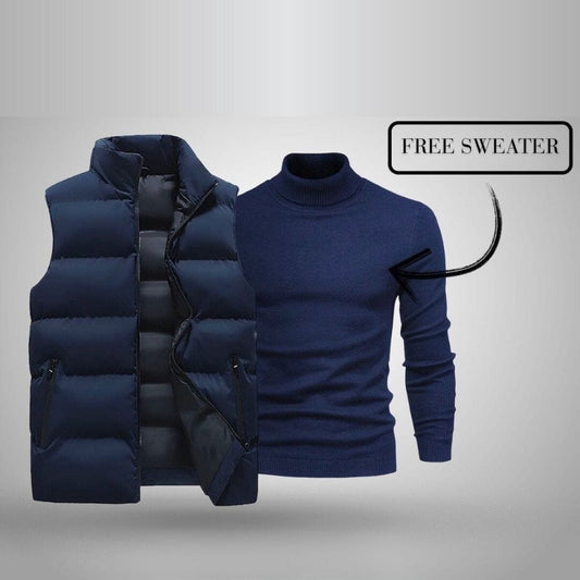 Vest + Exclusive Free Sweater (CLEARANCE) Ralph Lauren Elorien Blue Blue M